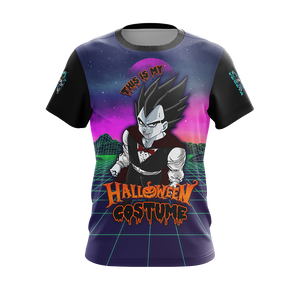 This is my Halloween Costume Vegeta Dragon Ball All Over Print T-shirt Zip Hoodie Pullover Hoodie   