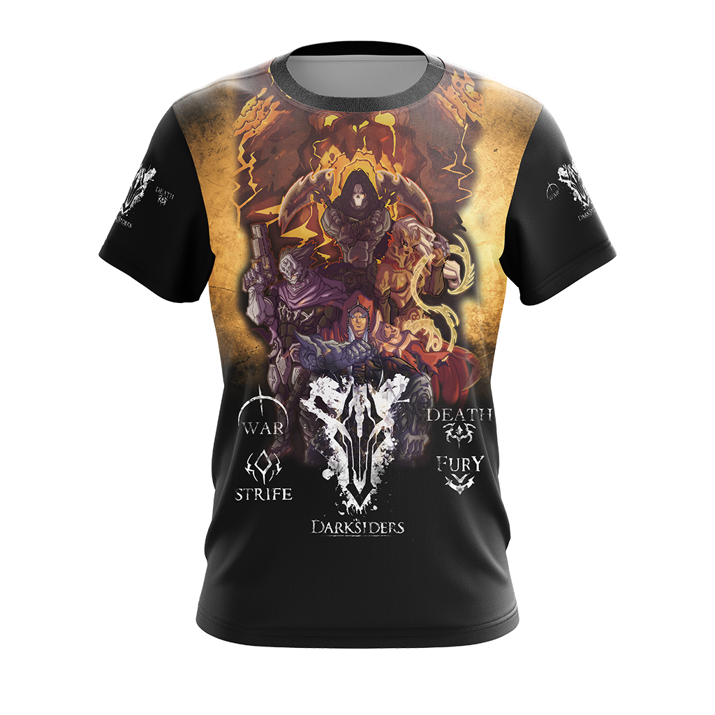 Darksiders 4 Horsemen Unisex 3D T-shirt Zip Hoodie   