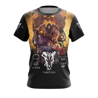 Darksiders 4 Horsemen Unisex 3D T-shirt Zip Hoodie   