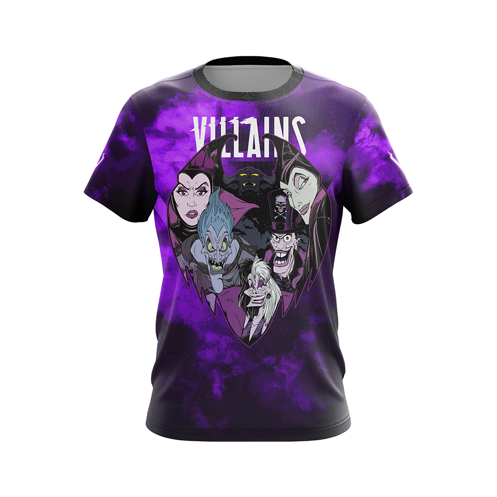 Disney Vilains Unisex 3D T-shirt   