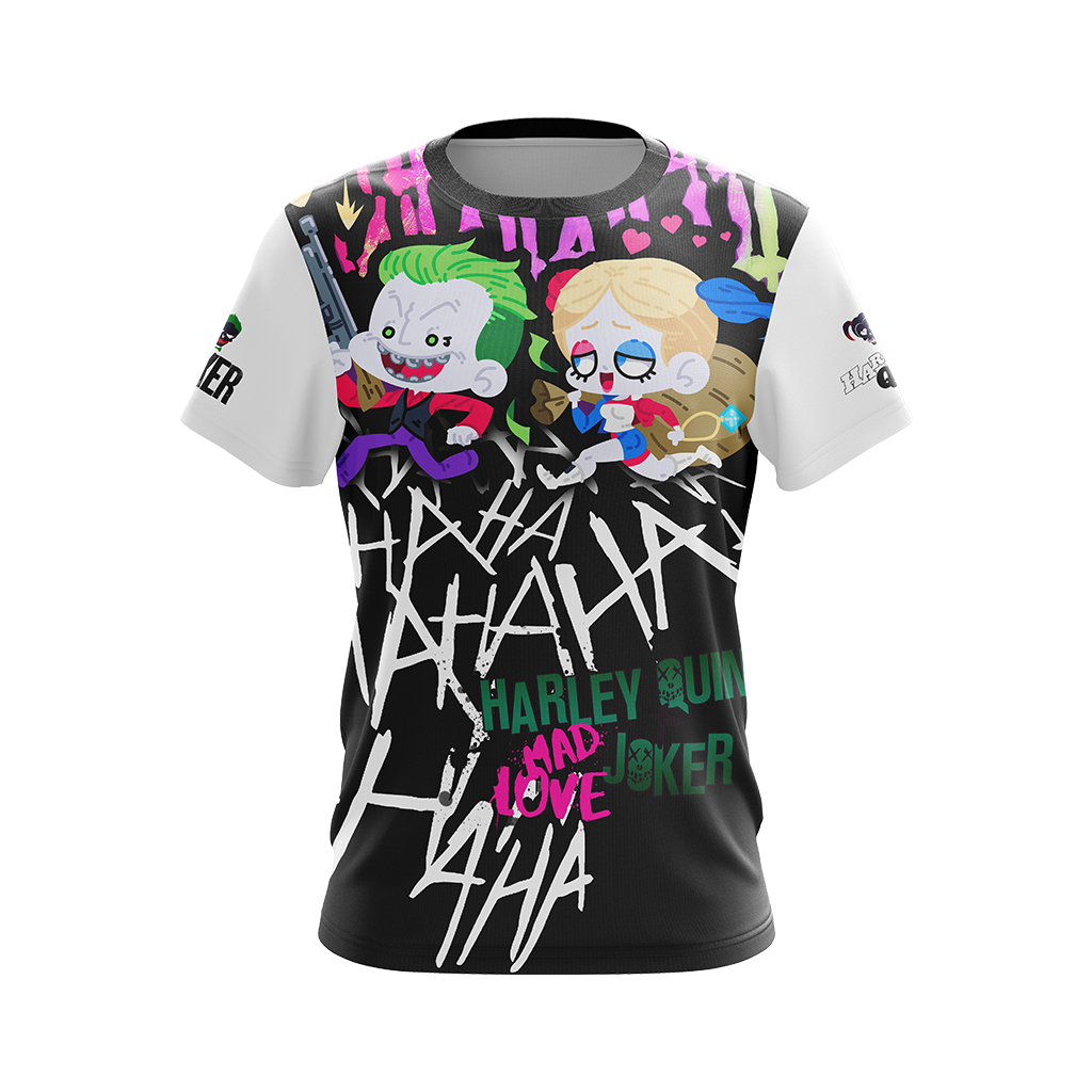 Suicide Squad Harley Quinn And Joker Unisex 3D T-shirt   