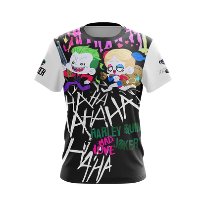 Suicide Squad Harley Quinn And Joker Unisex 3D T-shirt   