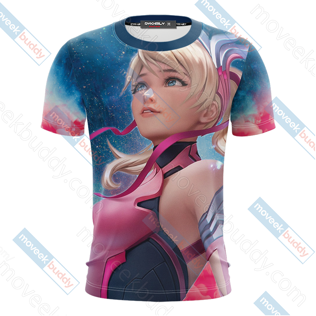 Overwatch Pink Mercy Unisex 3D T-shirt   