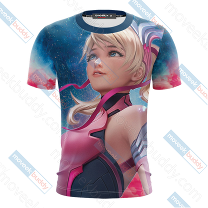Overwatch Pink Mercy Unisex 3D T-shirt   