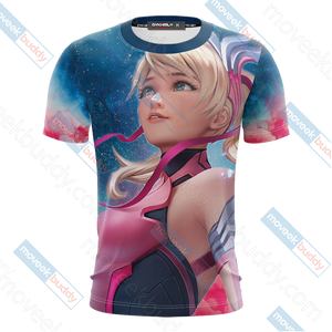 Overwatch Pink Mercy Unisex 3D T-shirt   
