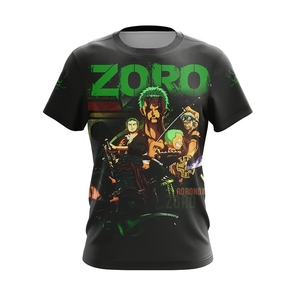One Piece - Roronoa Zoro Unisex 3D T-shirt Zip Hoodie Pullover Hoodie   