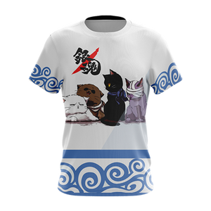 Gintama Cats Unisex 3D T-shirt   