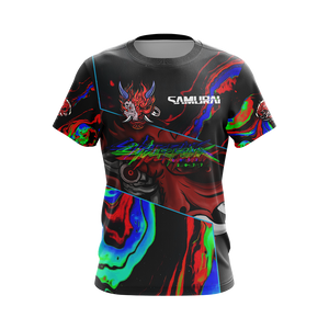 Cyberpunk 2077 - Samurai logo Unisex 3D T-shirt   