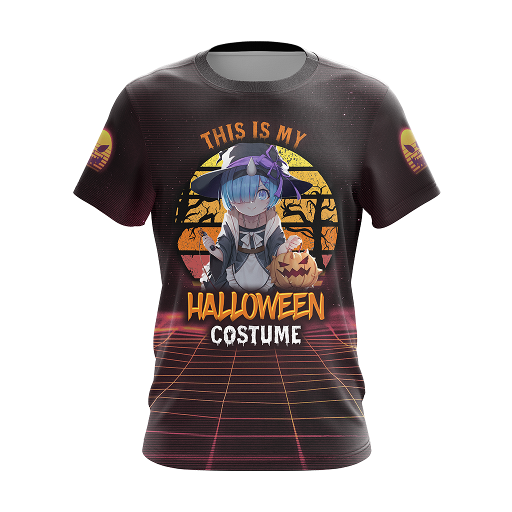 This is my Halloween Costume Rem Re:Zero All Over Print T-shirt Zip Hoodie Pullover Hoodie   