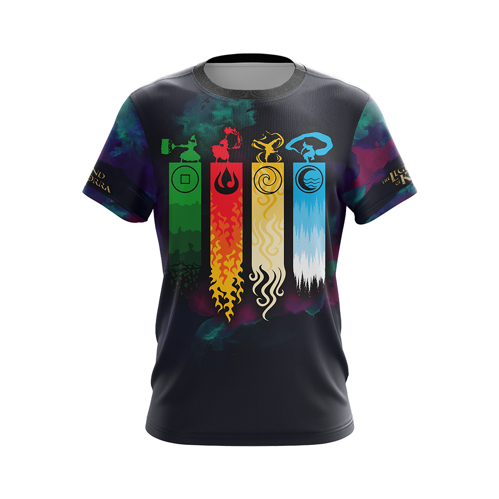 Legend of Korra - Four Elements Unisex 3D T-shirt   