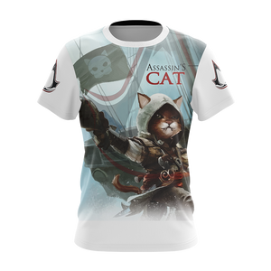Assassin's Creed III-IV Cat Unisex 3D T-shirt   