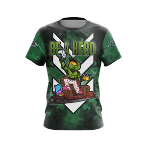 Halo: Combat Evolved - Be a hero. Stay home Unisex 3D T-shirt   