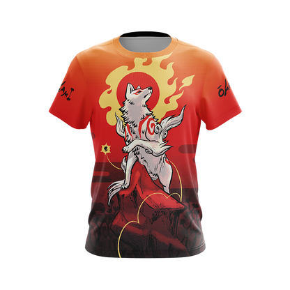 Okami Fox Fire Unisex 3D T-shirt   