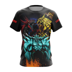 Yu-Gi-Oh! Egyptian Gods Dragons Unisex 3D T-shirt Zip Hoodie   
