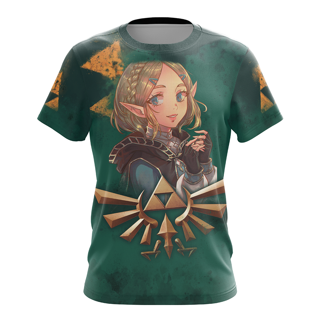 Princess Zelda The Legend of Zelda All Over Print T-shirt Zip Hoodie Pullover Hoodie   