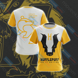 Harry Potter - Hufflepuff Version Wackystyle Unisex 3D T-shirt   