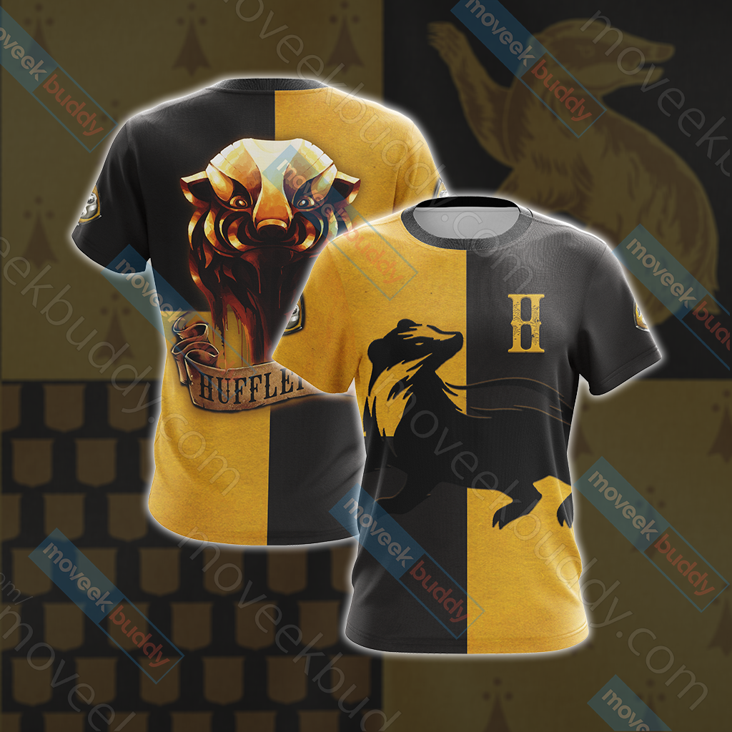 Hufflepuff Badgers Harry Potter New Look Unisex 3D T-shirt T-shirt S 