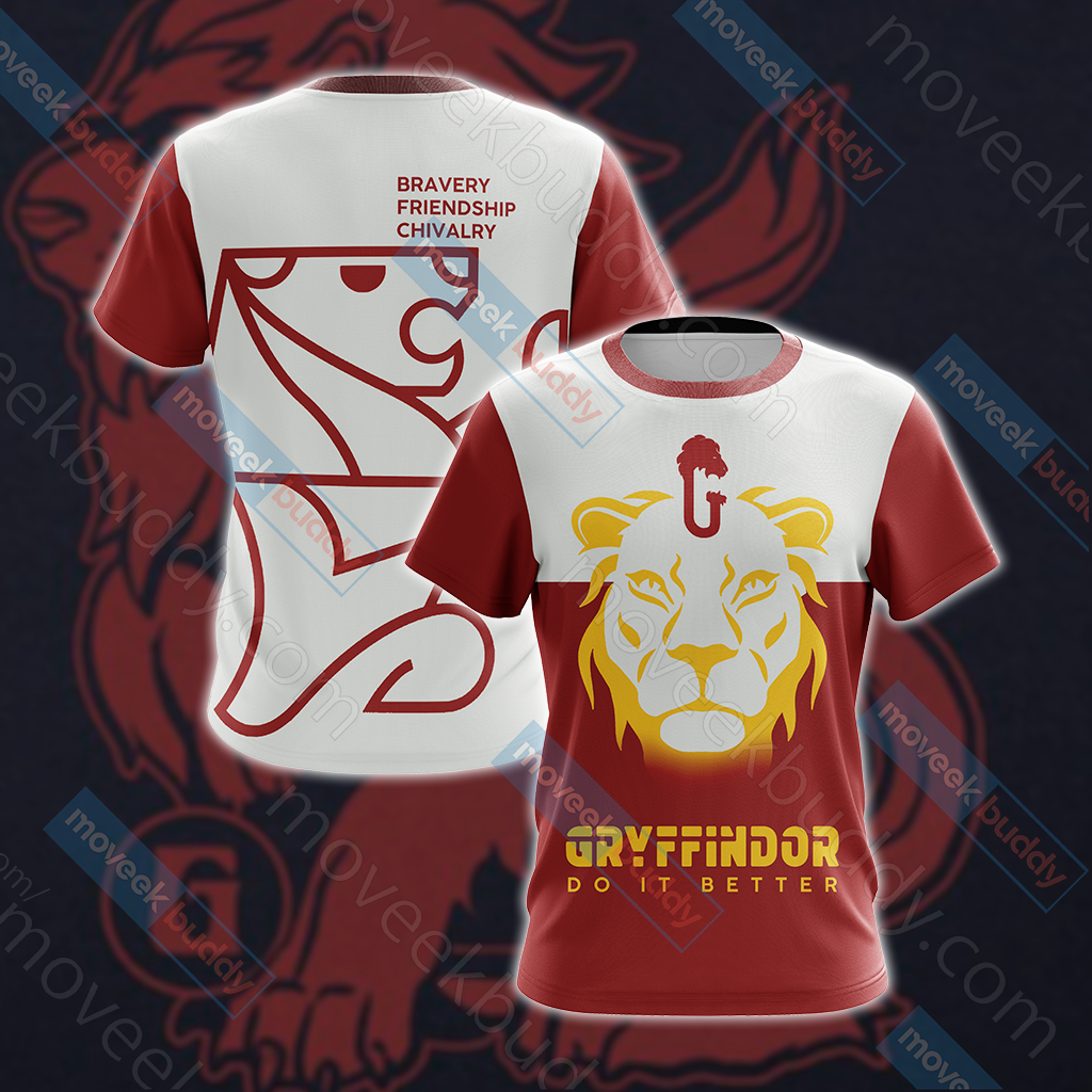 Harry Potter - Gryffindor House Version Wackystyle Unisex 3D T-shirt   