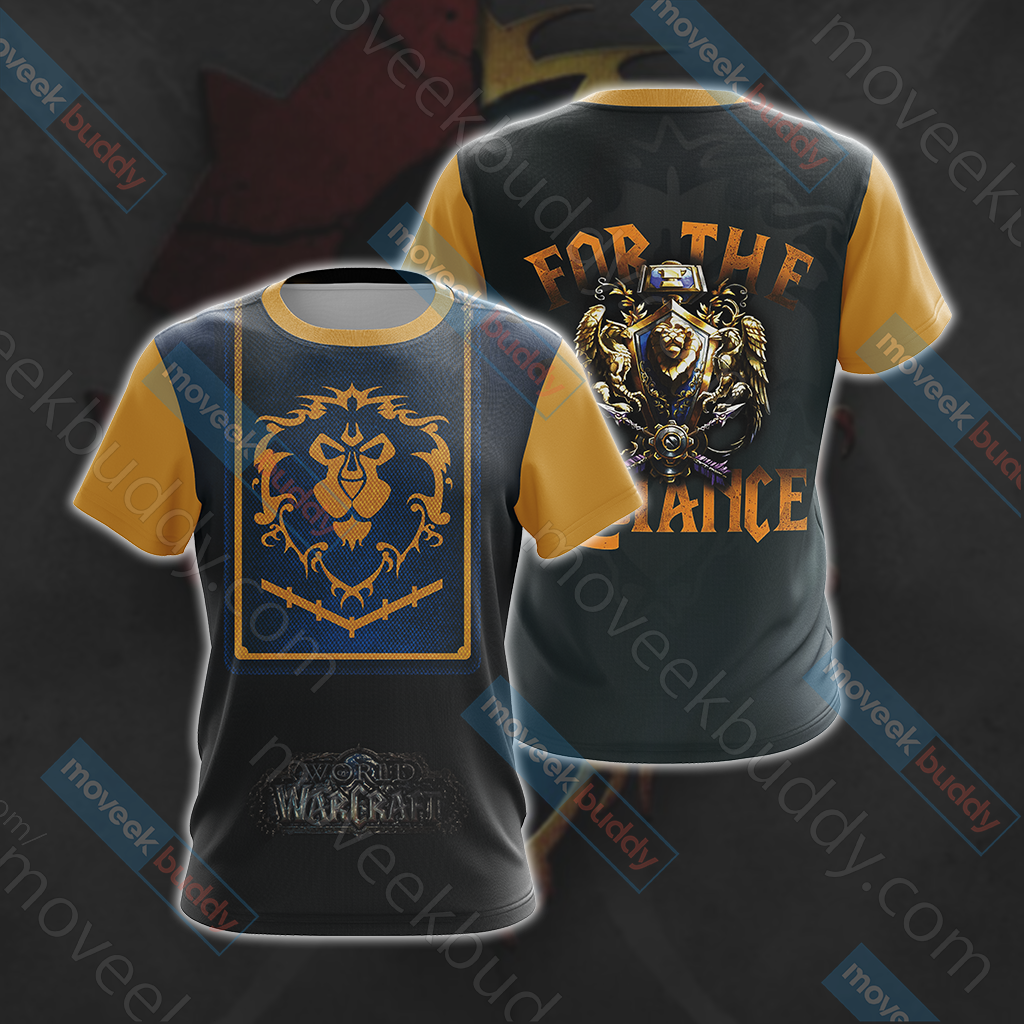 World Of Warcraft - For The Alliance Unisex 3D T-shirt   