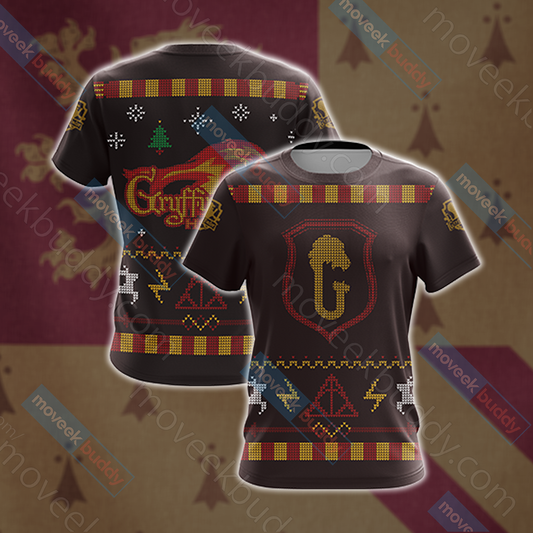 Harry Potter - Brave Like A Gryffindor Winter Style Unisex 3D T-shirt   