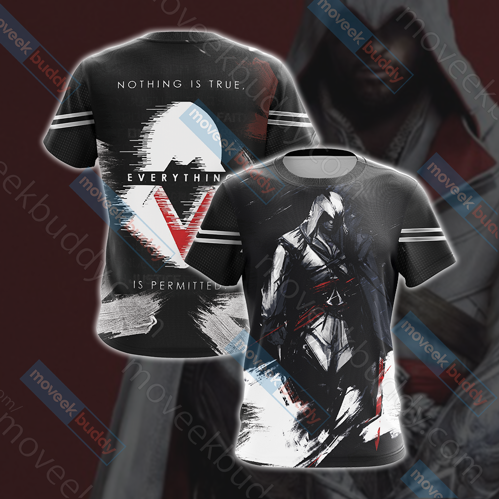 Assassin's Creed Nothing Is True Averything Is Permitted Unisex 3D T-shirt   