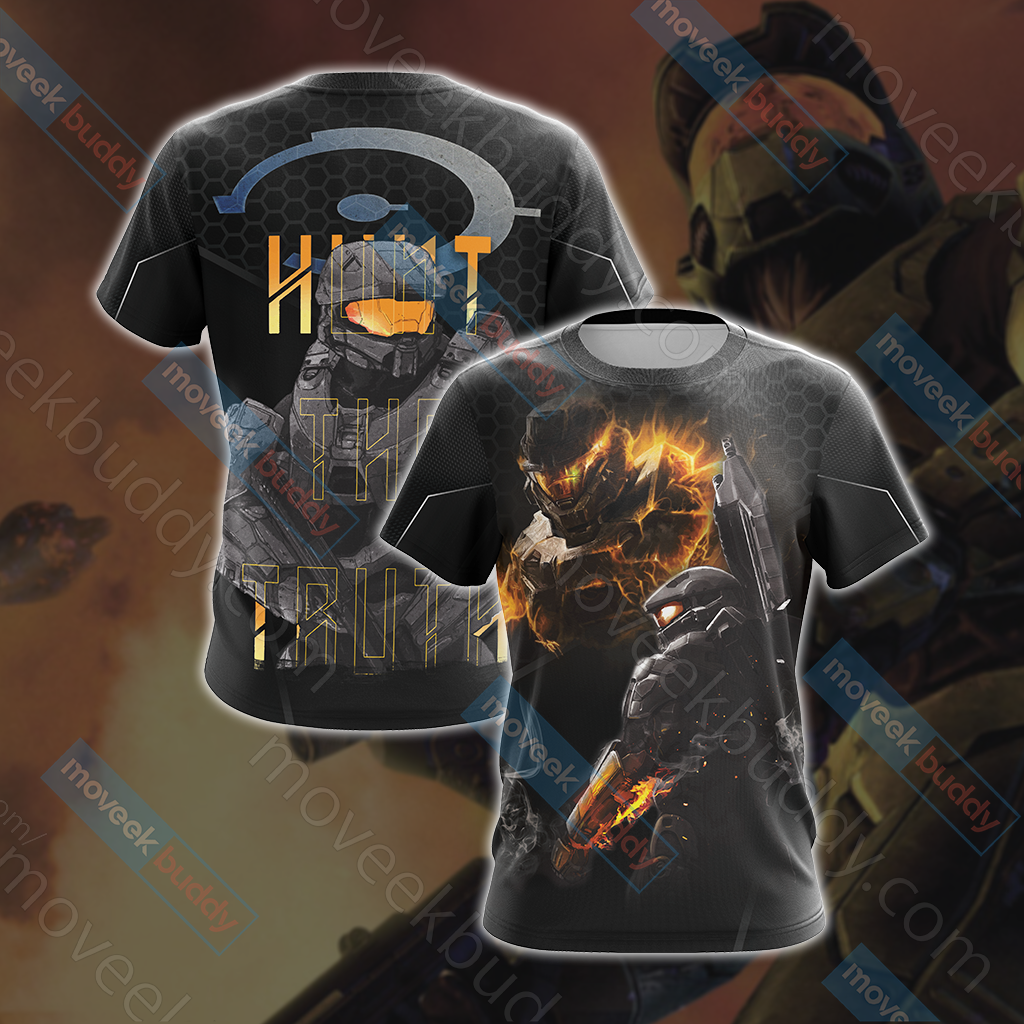 Halo Hunt The Truth Unisex 3D T-shirt   