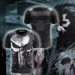 The Punisher (2017) Cosplay Zip Up Hoodie Jacket T-shirt S 