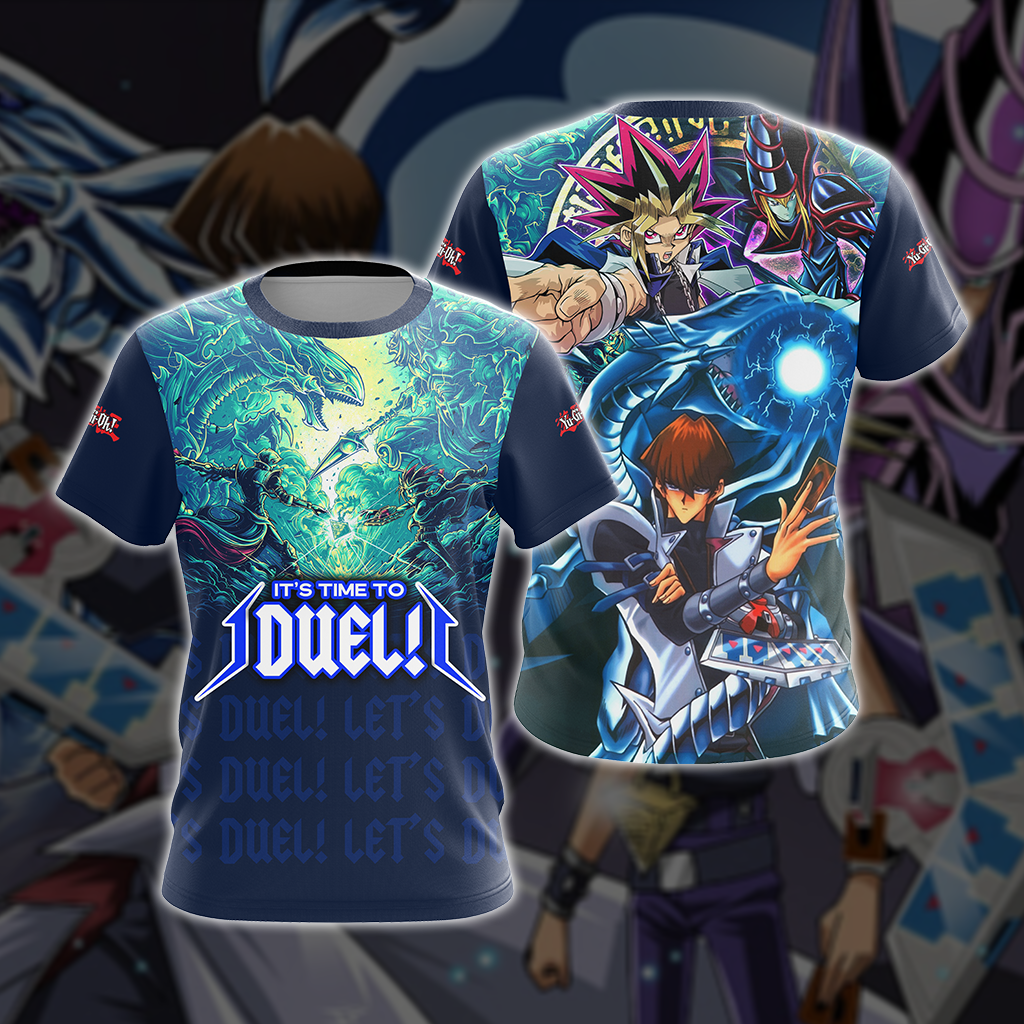 Yu-Gi-Oh! It's Time To Duel Mutō Yūgi vs Seto Kaiba Unisex 3D T-shirt Zip Hoodie Pullover Hoodie T-shirt S 