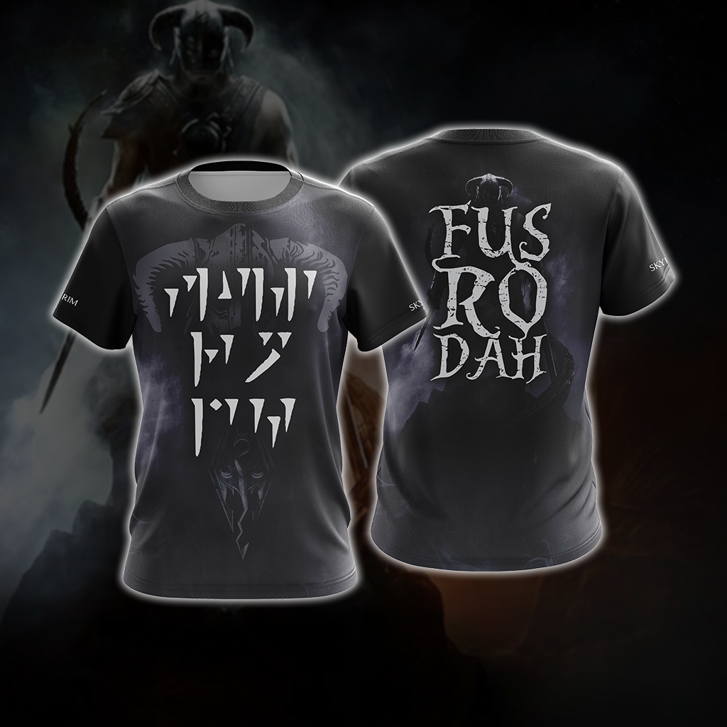 Skyrim Fus Ro Dah Version Unisex 3D T-shirt   