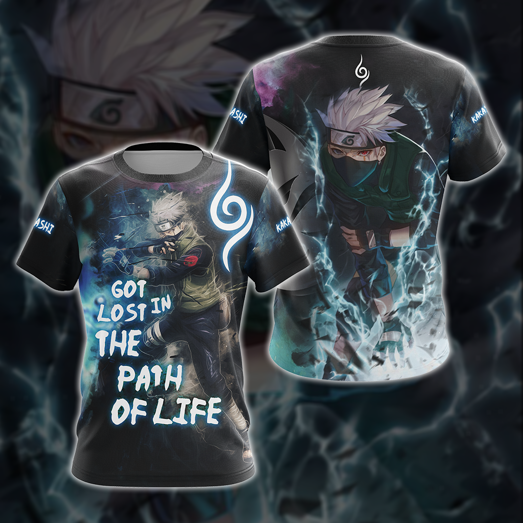 Naruto Kakashi - Got Lost In The Path Of Life Unisex 3D T-shirt Zip Hoodie Pullover Hoodie T-shirt S 