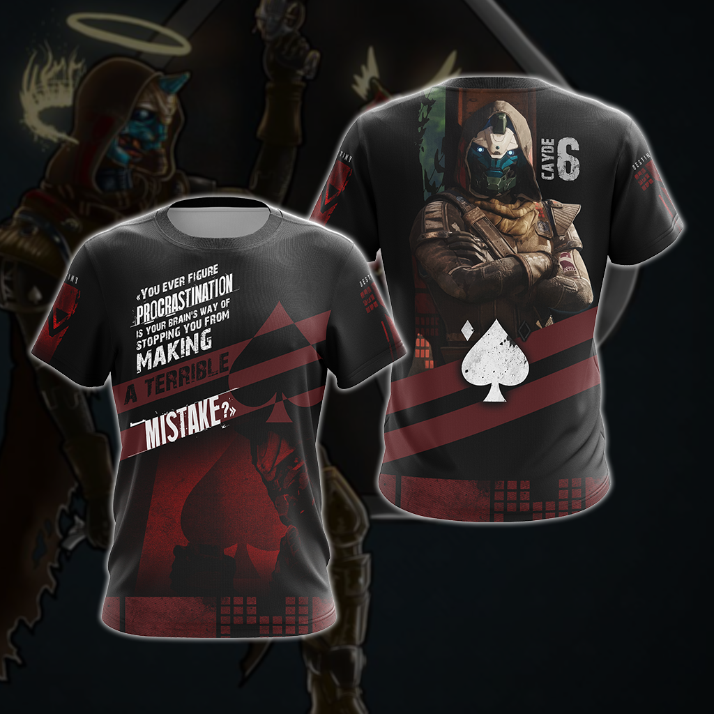 Destiny Cayde-6 Unisex 3D T-shirt Zip Hoodie Pullover Hoodie T-shirt S 