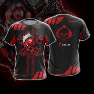 Gears Of War Red Unisex 3D T-shirt   