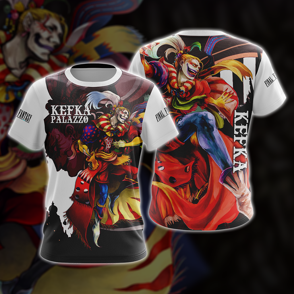 Final Fantasy Kefka Clown Unisex 3D T-shirt   