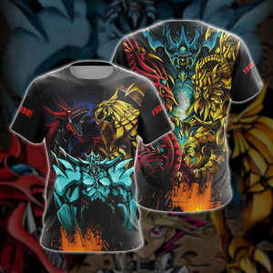 Yu-Gi-Oh! Egyptian Gods Dragons Unisex 3D T-shirt Zip Hoodie T-shirt S 