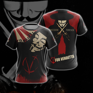 V for Vendetta Unisex 3D T-shirt   