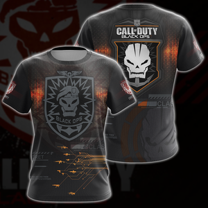 Call of Duty: Black Ops All Over Print T-shirt Tank Top Zip Hoodie Pullover Hoodie Hawaiian Shirt T-shirt S 