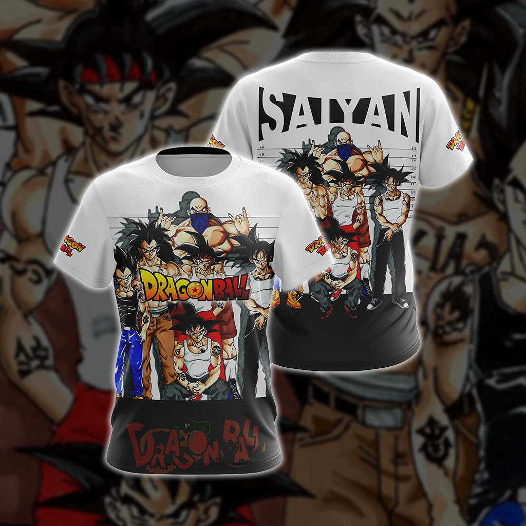 Dragon Ball - Saiyan Gang Unisex 3D T-shirt T-shirt S 