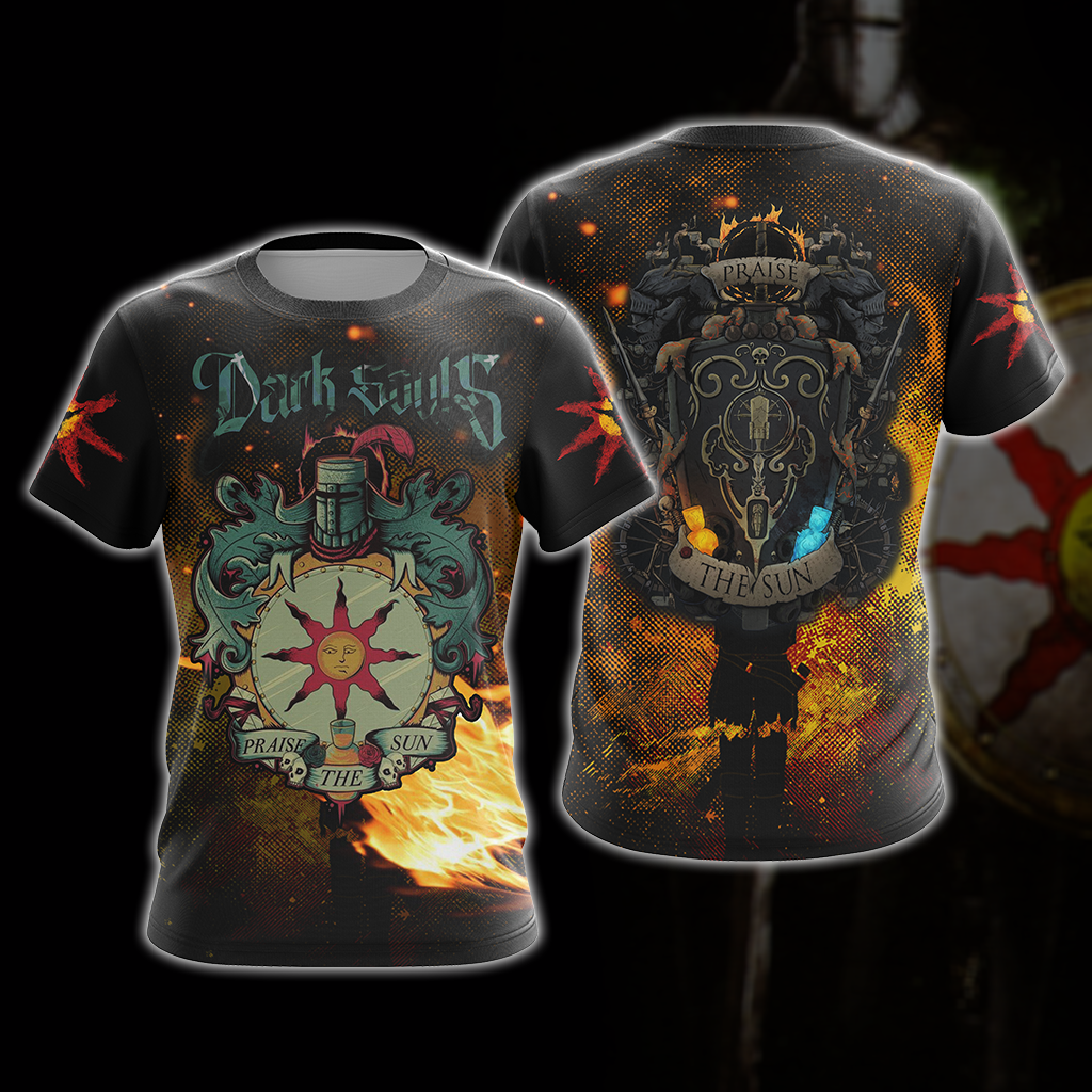 Dark Souls - Praise The Sun, Solaire of Astora Unisex 3D T-shirt US/EU S (ASIAN L)  
