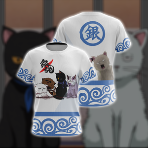 Gintama Cats Unisex 3D T-shirt   