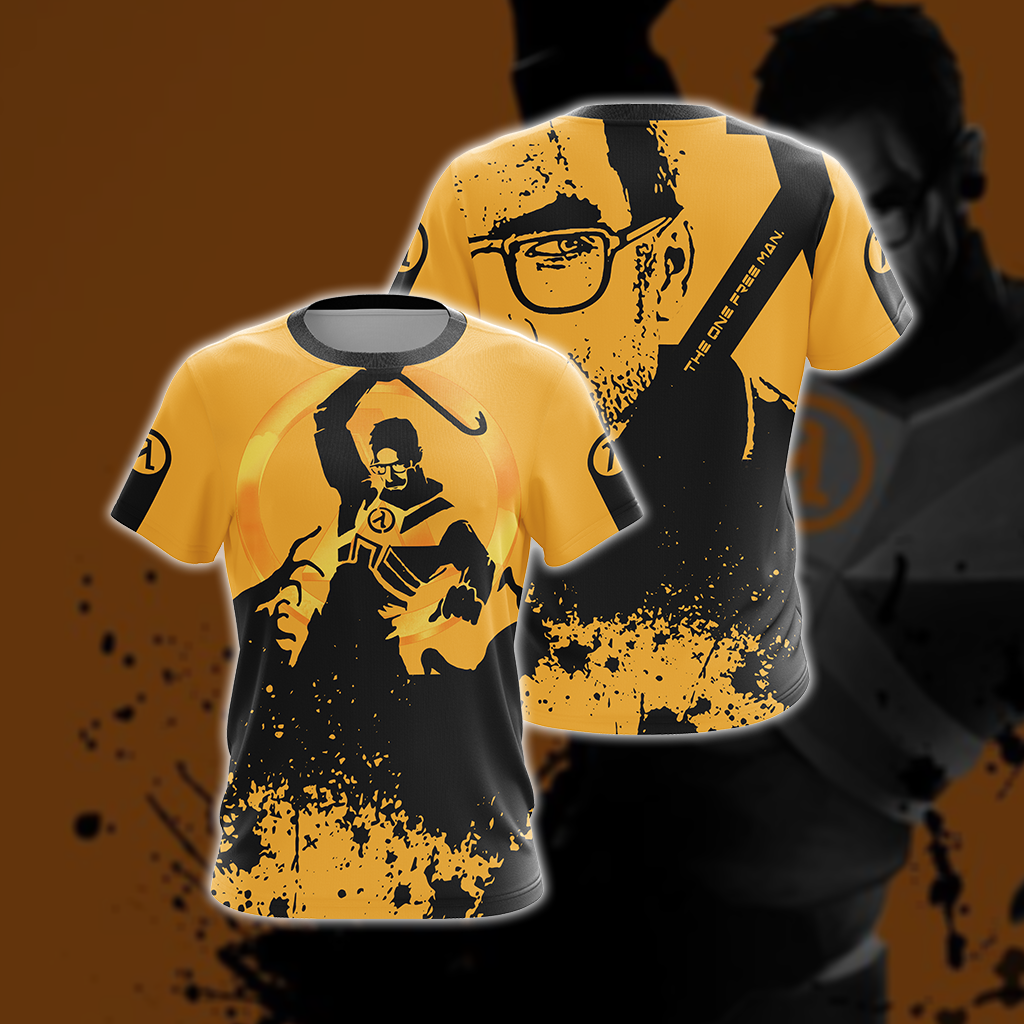 Half-Life - The One Free Man Unisex 3D T-shirt   