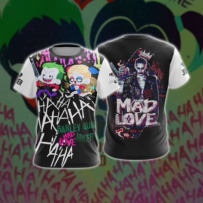 Suicide Squad Harley Quinn And Joker Unisex 3D T-shirt   