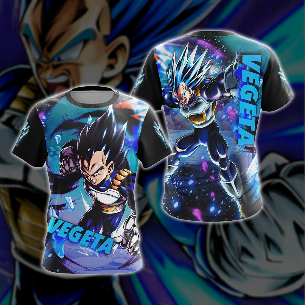 Dragon Ball Vegeta All Over Print T-shirt Zip Hoodie Pullover Hoodie T-shirt S 