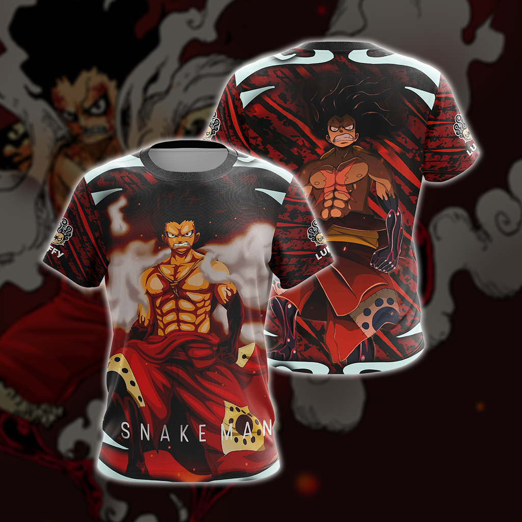 One Piece - Luffy Snakeman Unisex 3D T-shirt   