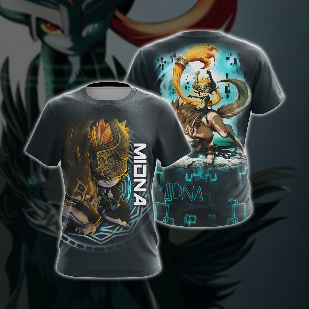 The Legend Of Zelda Midna And Link Wolf Unisex 3D T-shirt T-shirt S 