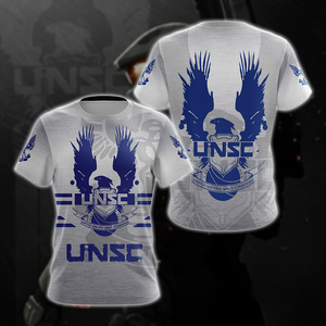 Halo - United Nation Space Command Unisex 3D T-shirt US/EU S (ASIAN L)  