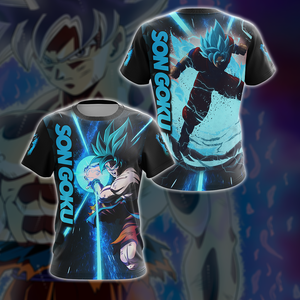 Dragon Ball Son Goku All Over Print T-shirt Zip Hoodie Pullover Hoodie T-shirt S 