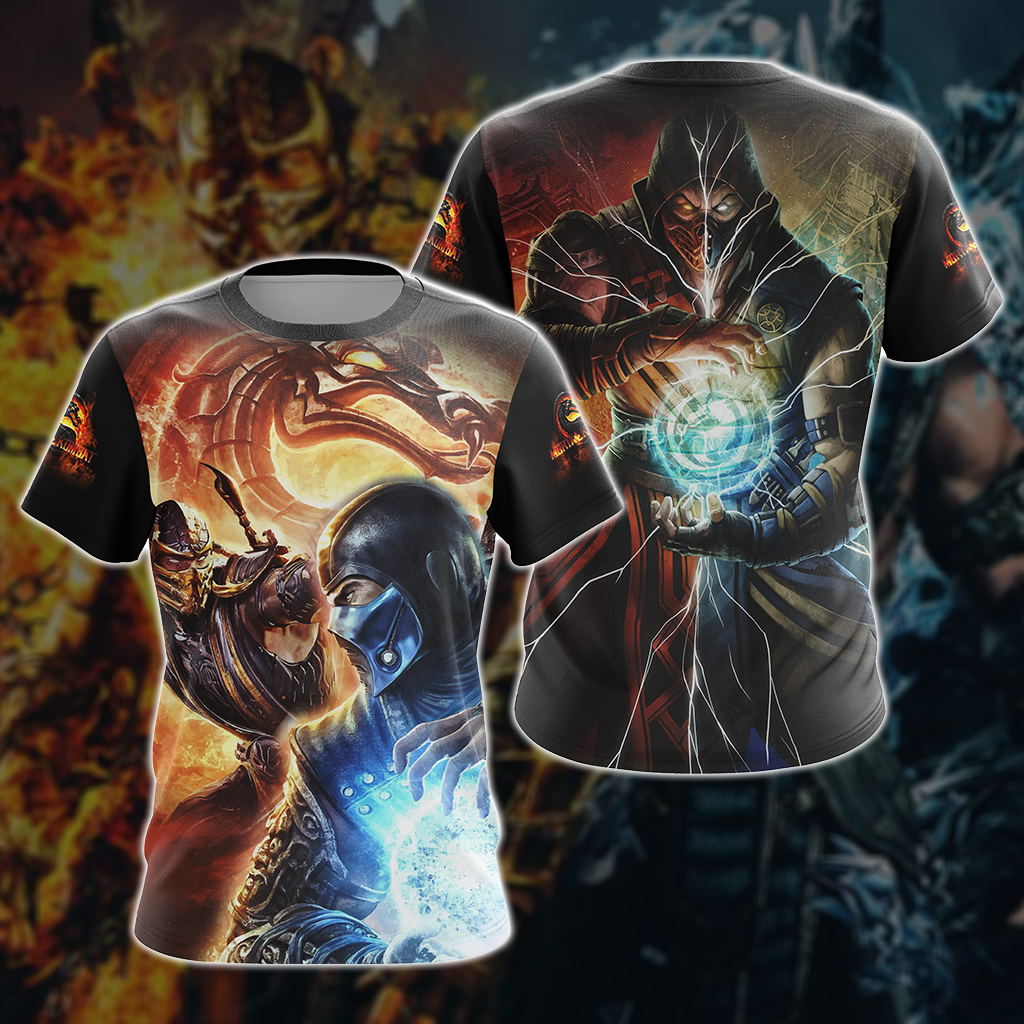 Mortal Kombat - Scorpion vs Sub-Zero 3D T-shirt US/EU S (ASIAN L)  