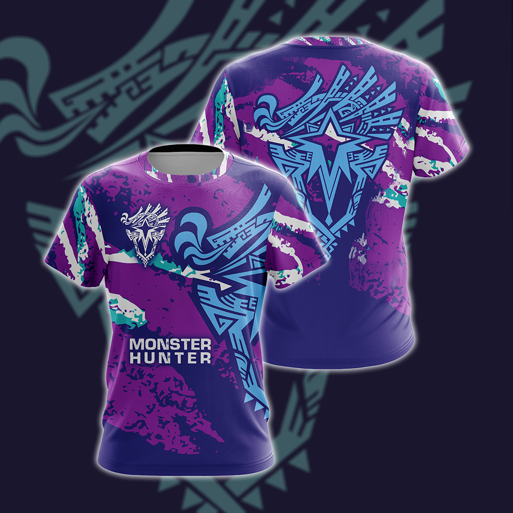 Monster Hunter World Iceborne - Logo Unisex 3D T-shirt   