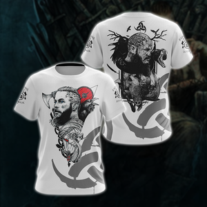 Vikings- Ragnar Lodbrok Unisex 3D T-shirt   