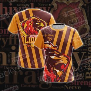 Gryffindor Lion Quidditch Team Harry Potter New Style Unisex 3D T-shirt   